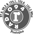 Radio 94 logotip črno-bel