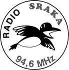 Radio Sraka logotip črno-bel